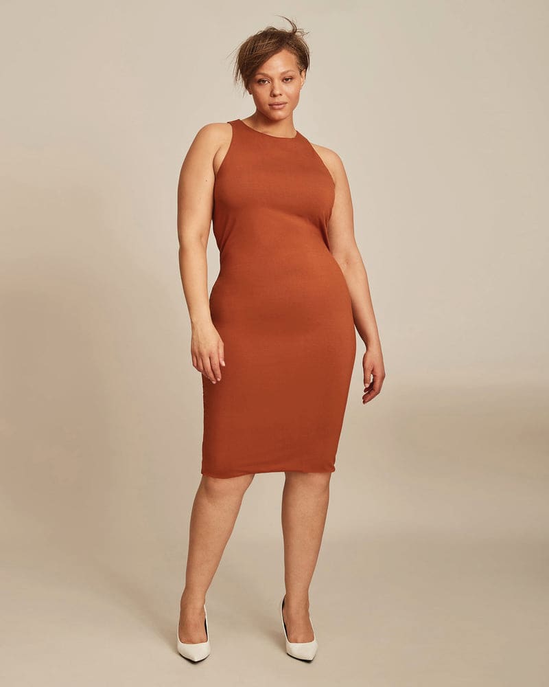 Plus size model wearing Camille Dress by 11 Honoré Collection | Dia&Co | dia_product_style_image_id:200178